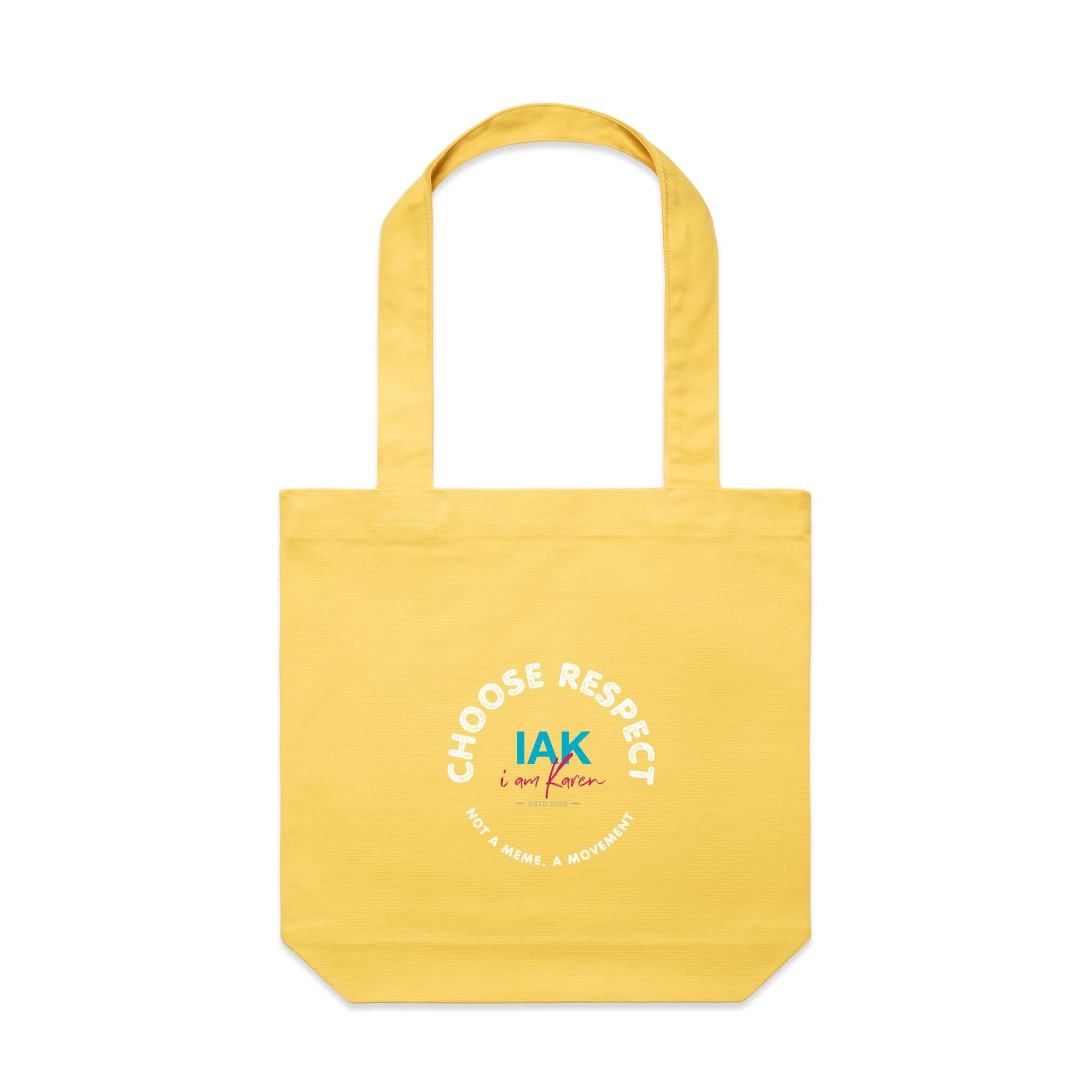 Choose Respect | AS Colour - Carrie - Canvas Tote Bag